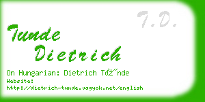 tunde dietrich business card